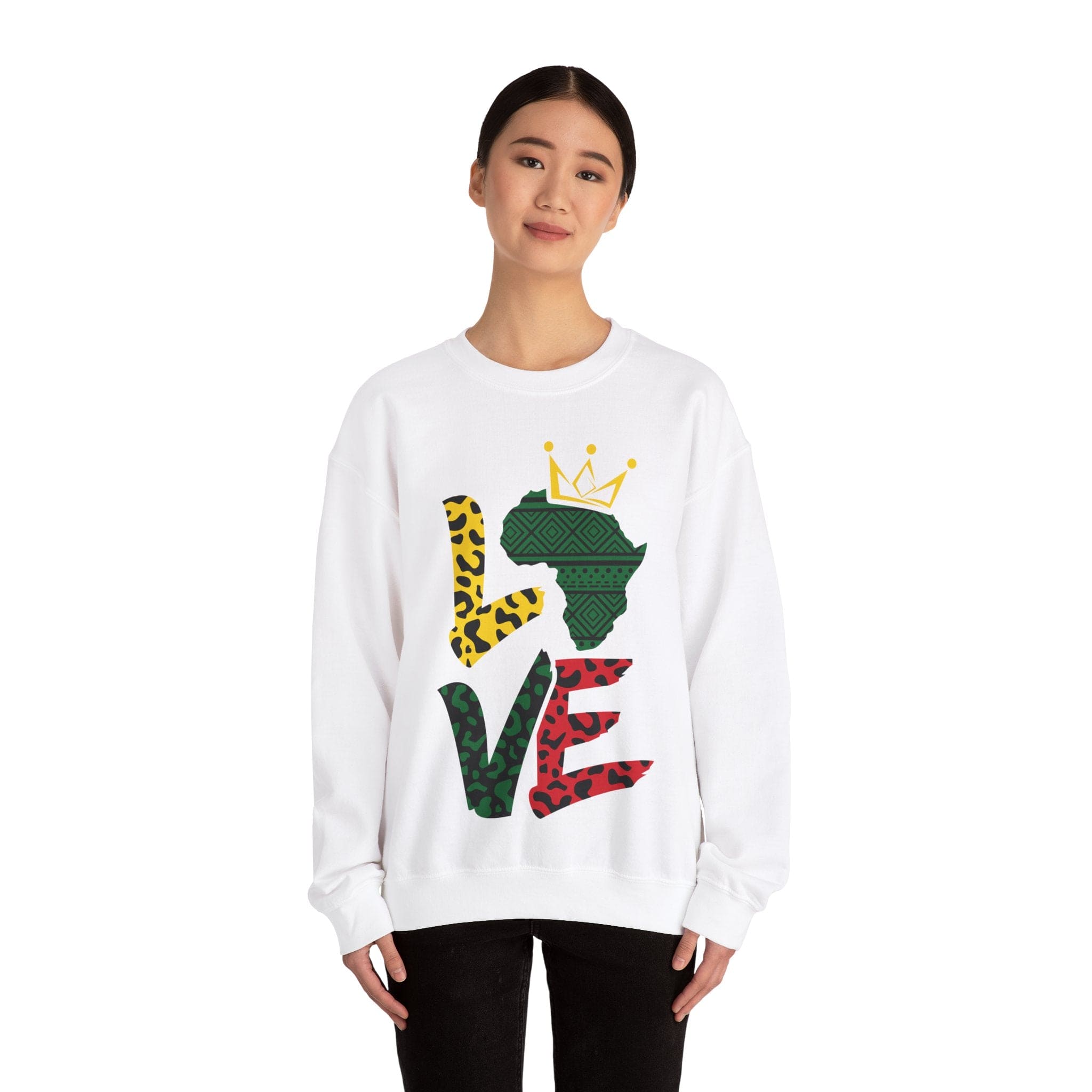 LUV Black HISTORY Unisex Heavy Blend™ Crewneck Sweatshirt