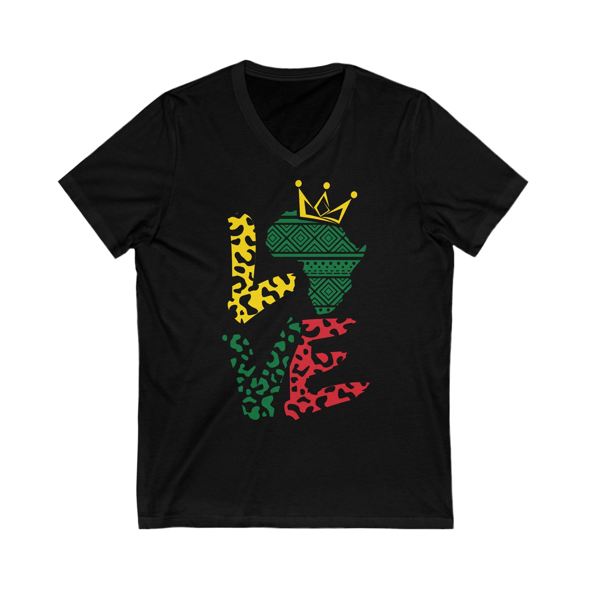 LUV BLack History Unisex Jersey Short Sleeve V-Neck Tee