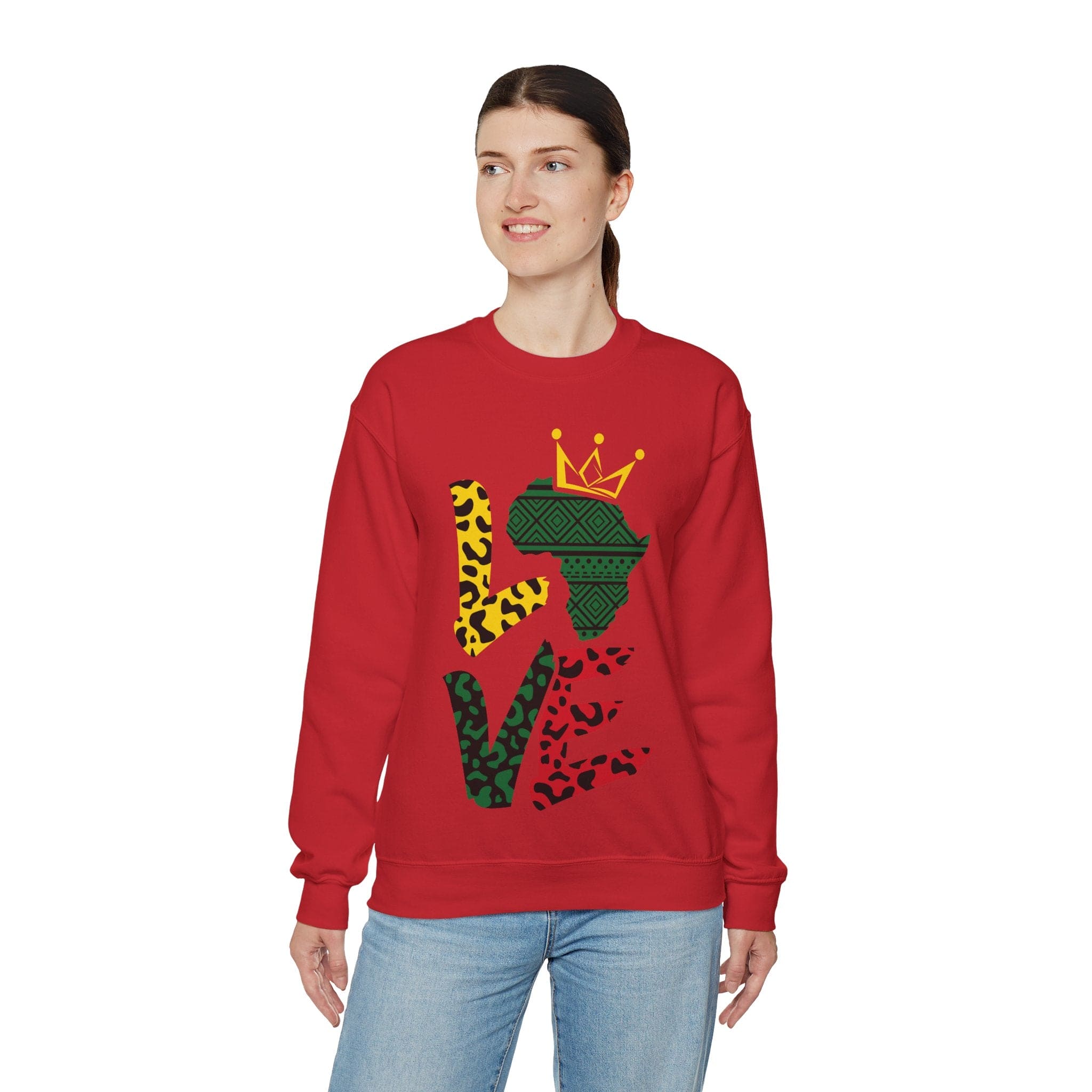 LUV Black HISTORY Unisex Heavy Blend™ Crewneck Sweatshirt