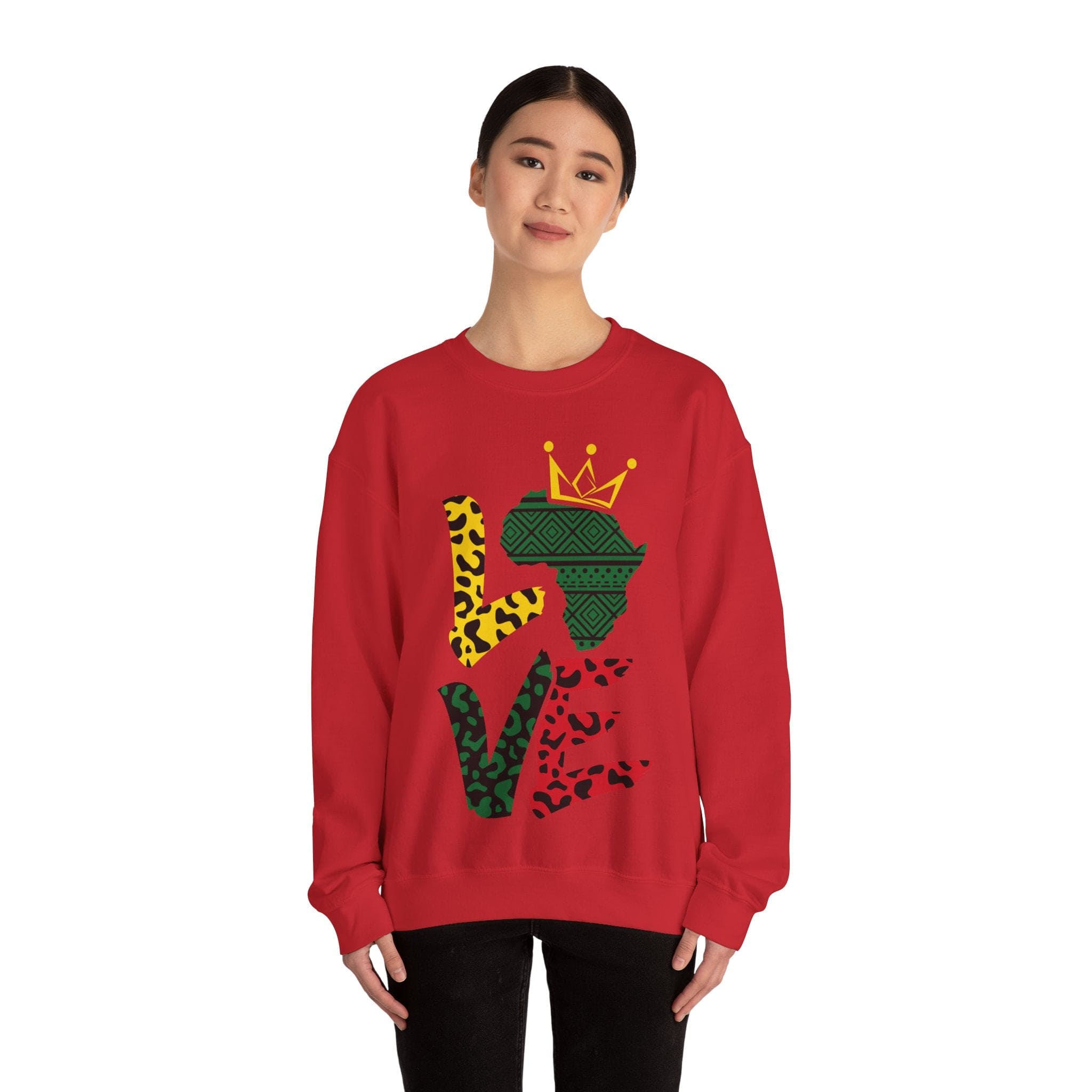 LUV Black HISTORY Unisex Heavy Blend™ Crewneck Sweatshirt