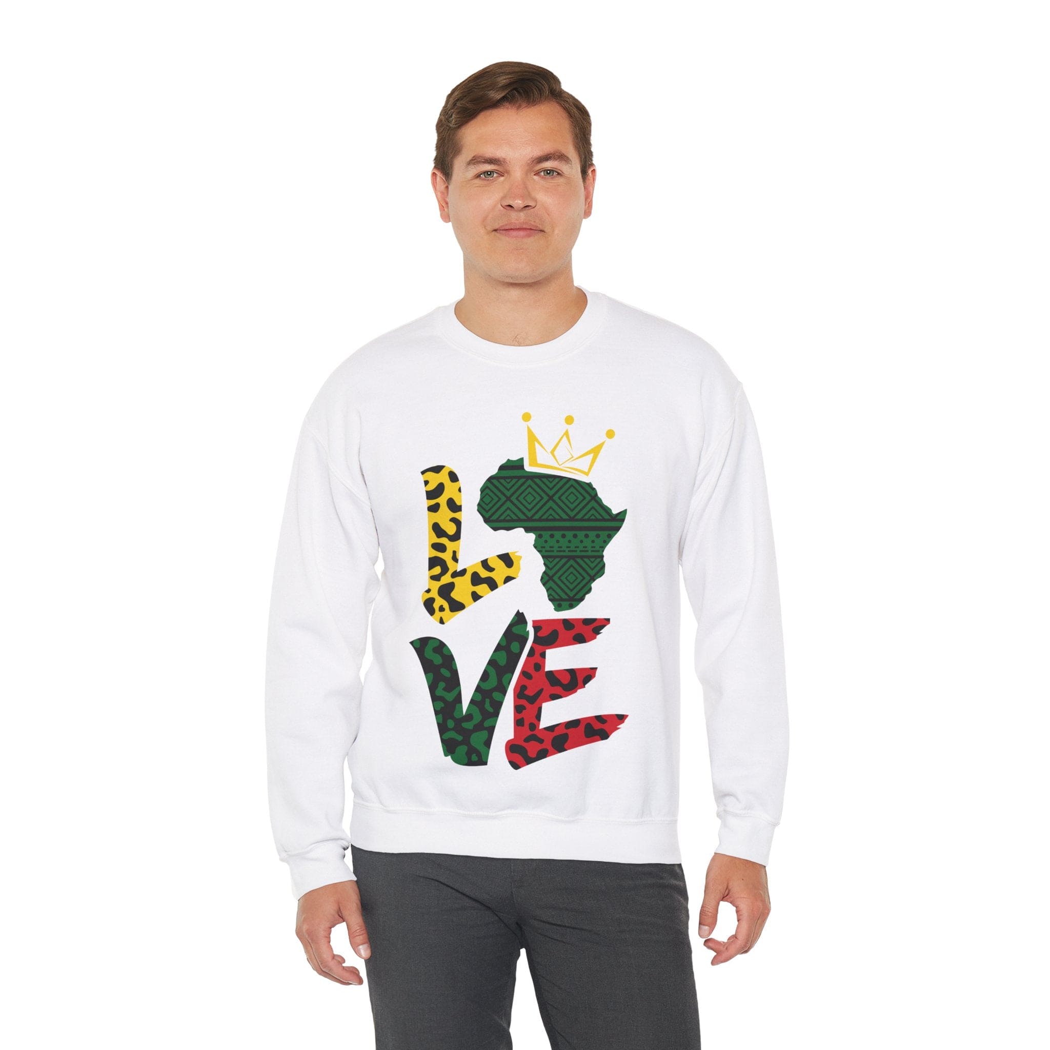 LUV Black HISTORY Unisex Heavy Blend™ Crewneck Sweatshirt