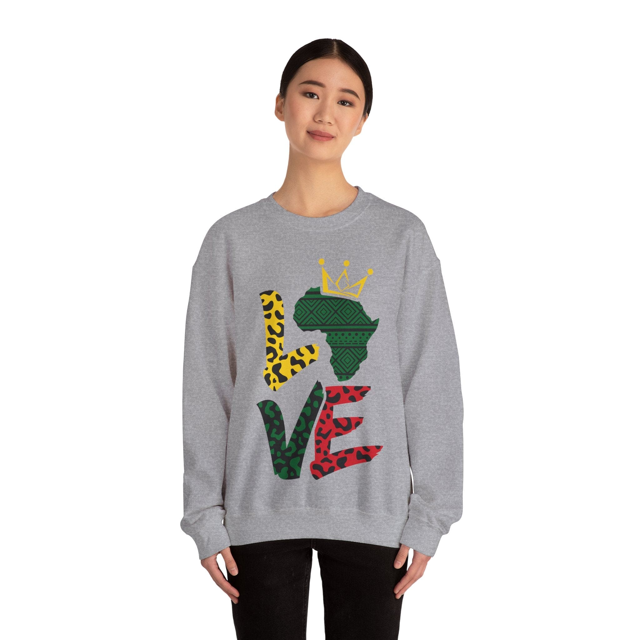 LUV Black HISTORY Unisex Heavy Blend™ Crewneck Sweatshirt