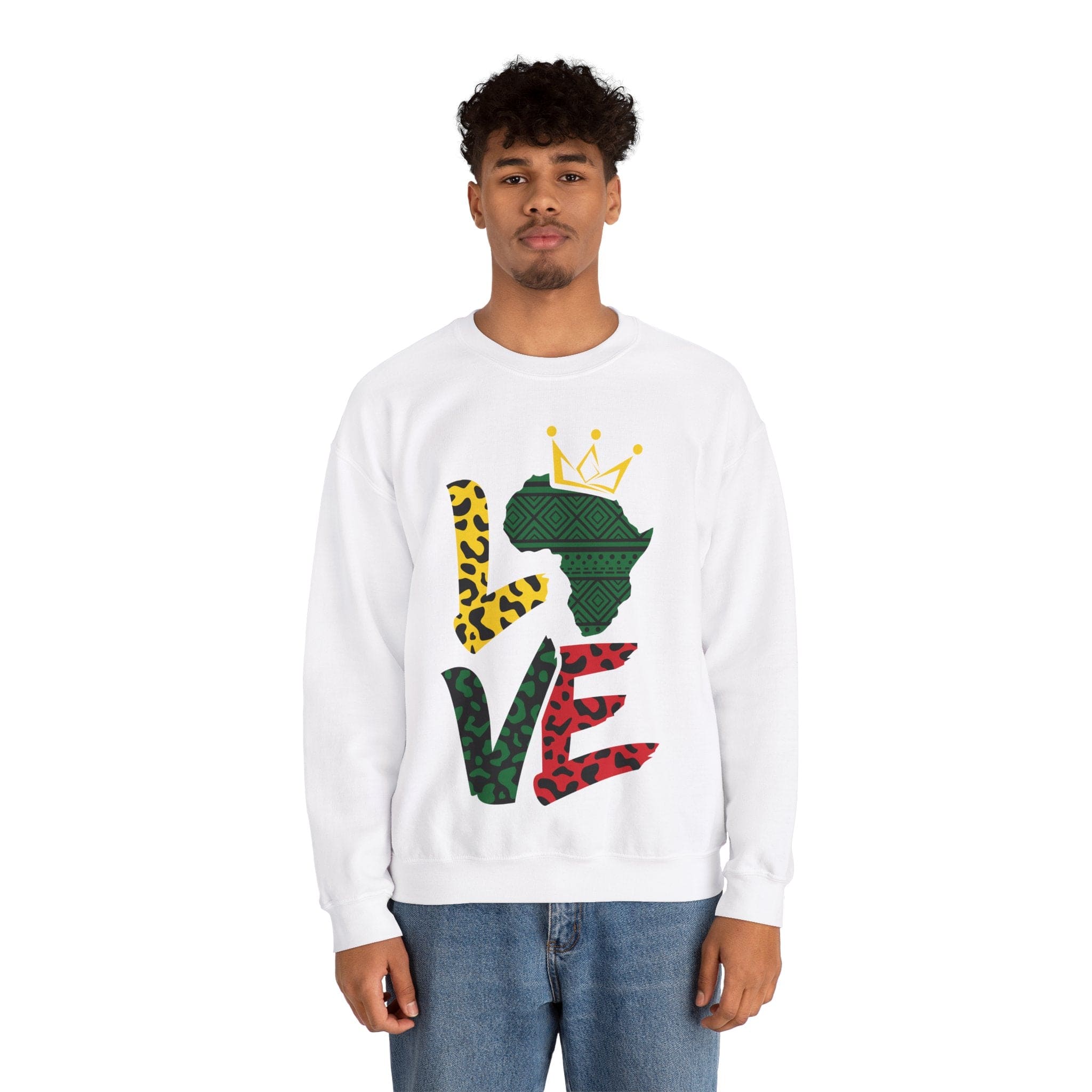 LUV Black HISTORY Unisex Heavy Blend™ Crewneck Sweatshirt