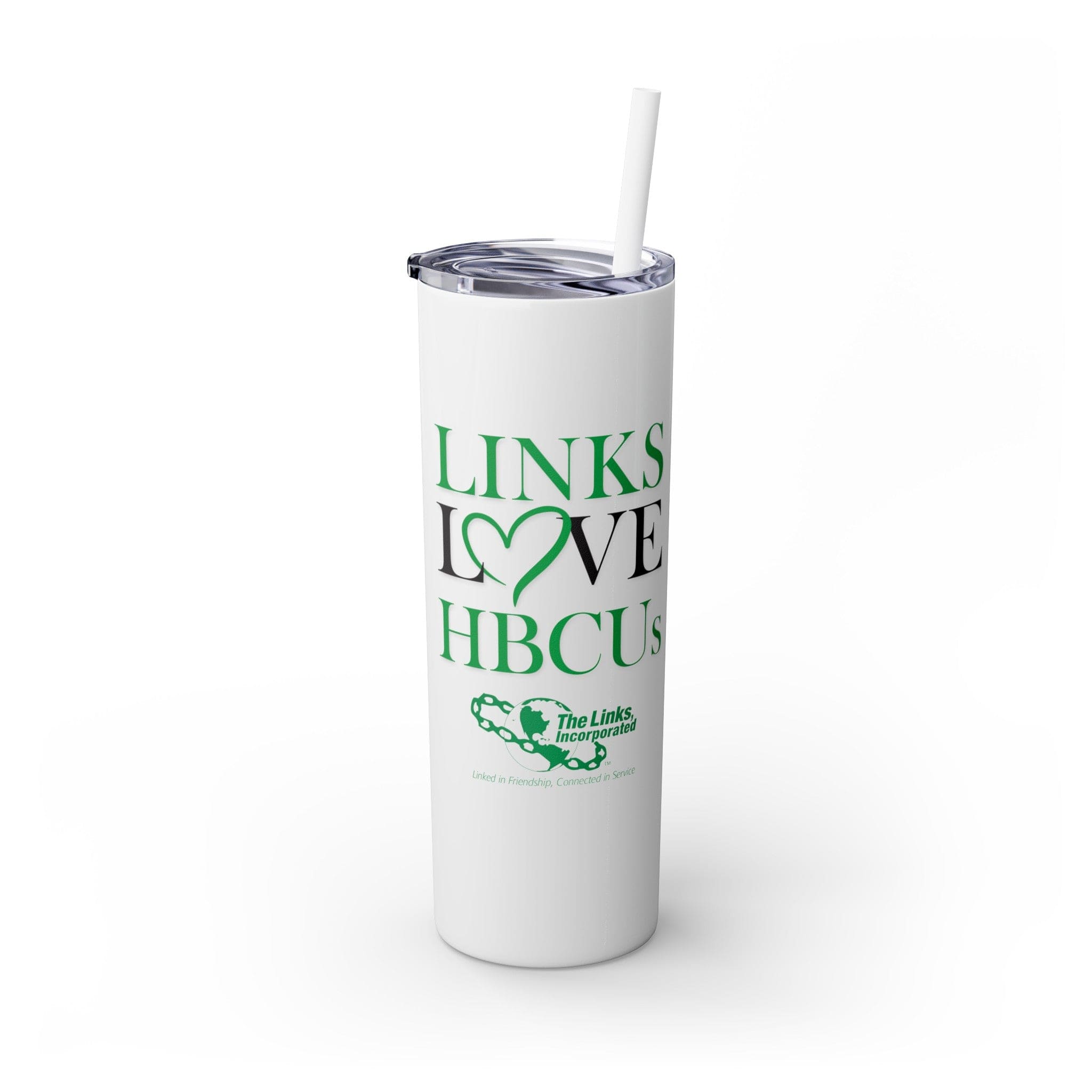 Links Love Hbcu's Skinny Tumbler with Straw, 20oz