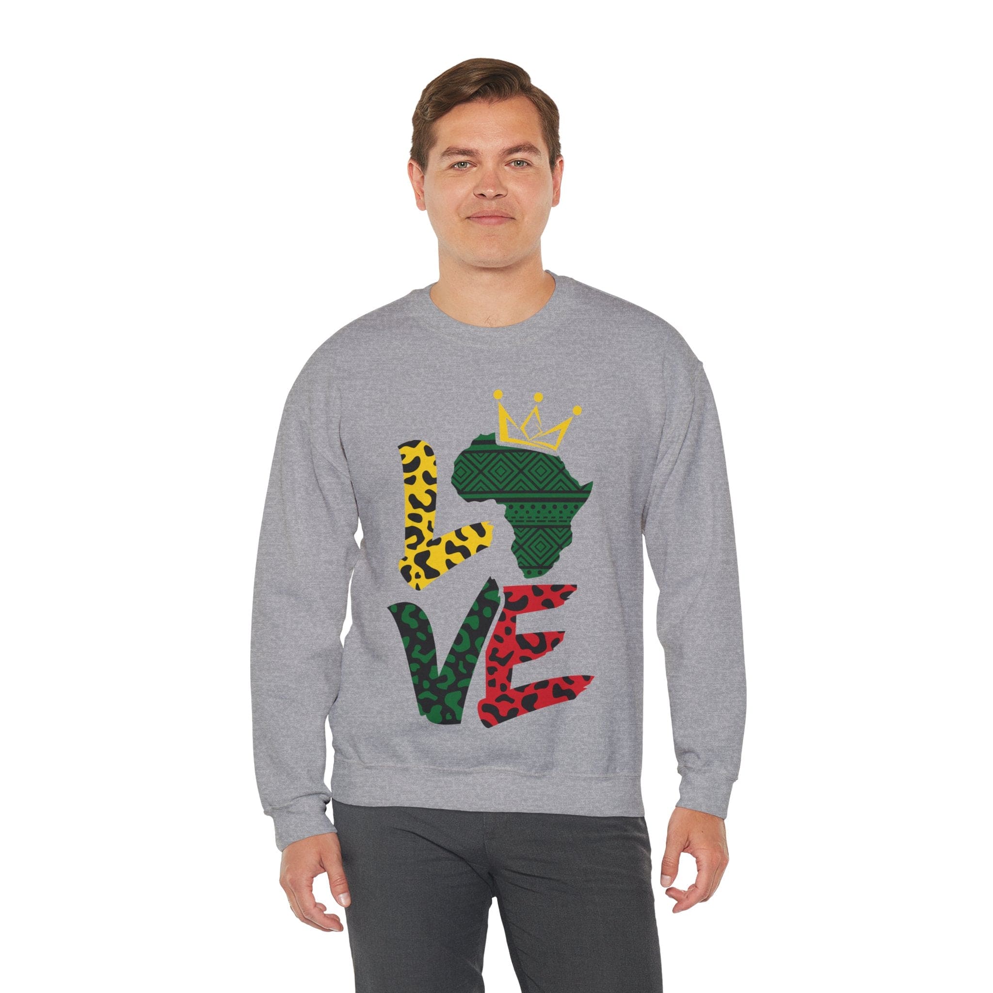 LUV Black HISTORY Unisex Heavy Blend™ Crewneck Sweatshirt