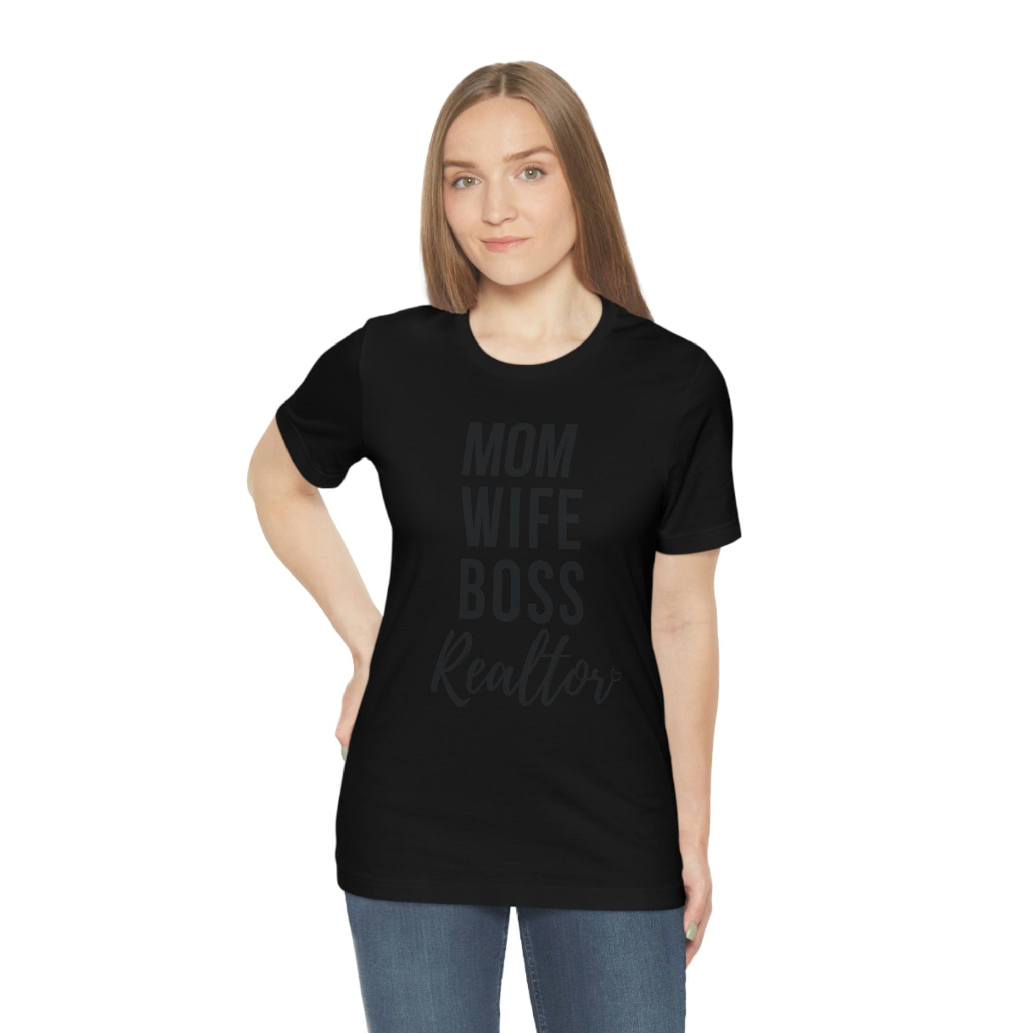 Mom, Wife, Boss Unisex Jersey Short Sleeve Tee