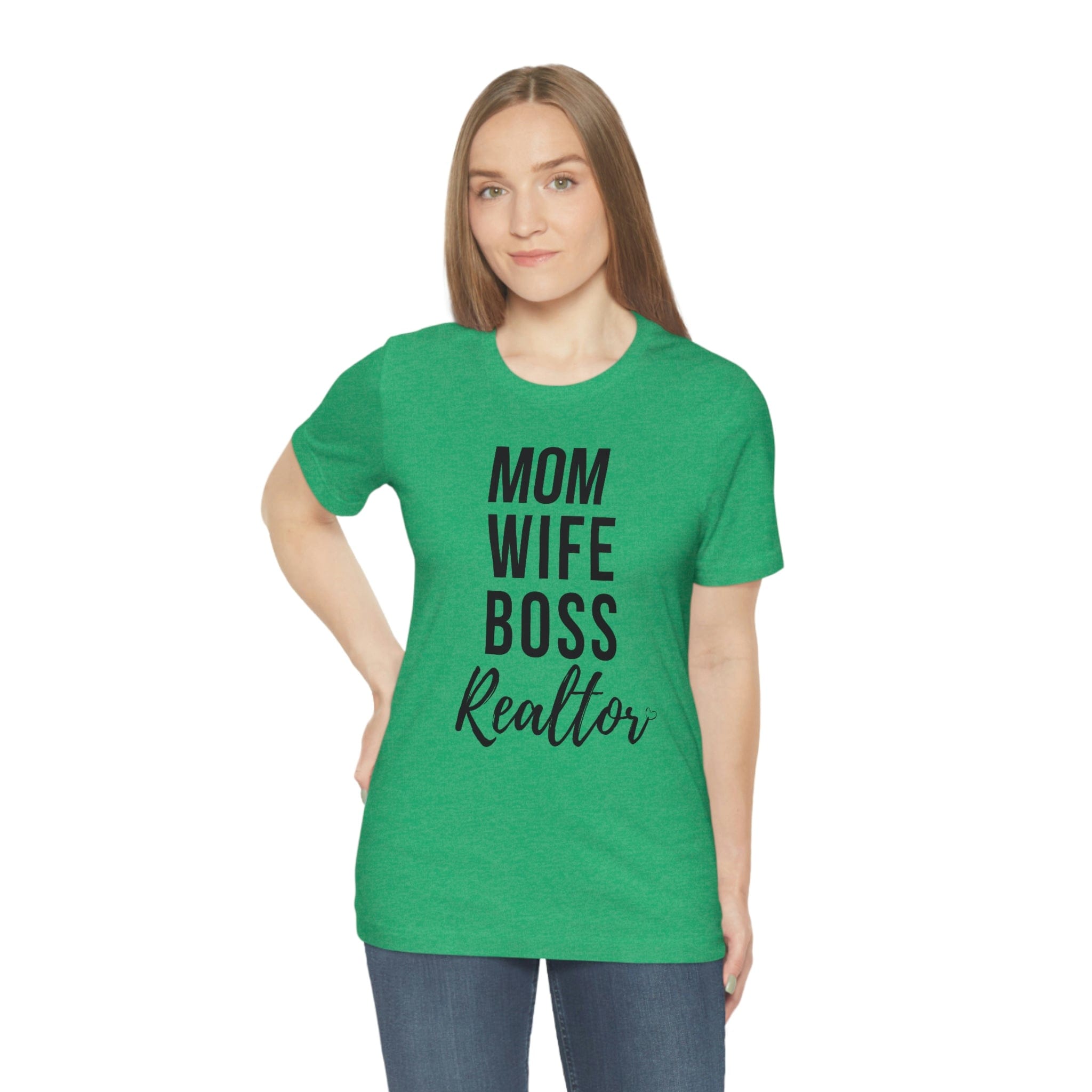 Mom, Wife, Boss Unisex Jersey Short Sleeve Tee